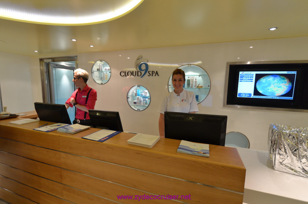 286: Carnival Sunshine Cruise, Barcelona, Embarkation, Cloud 9 Spa, 