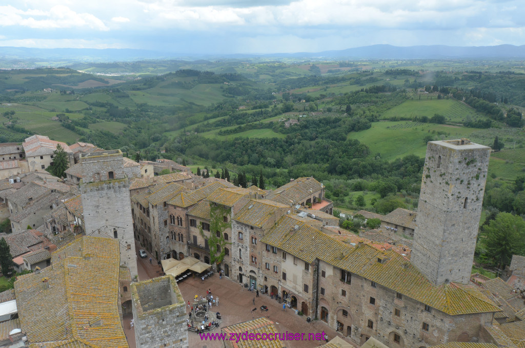 159: Carnival Sunshine Cruise, Livorno, San Gimignano, View from the top of Torre Grosso, the Bell Tower, 