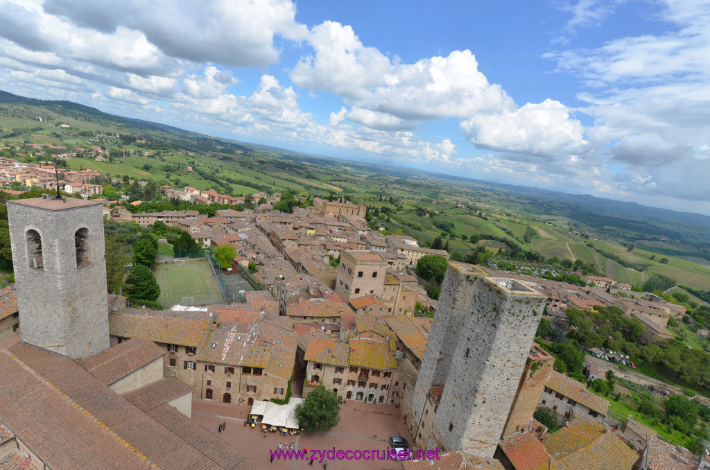 188: Carnival Sunshine Cruise, Livorno, San Gimignano, View from the top of Torre Grosso, the Bell Tower, 