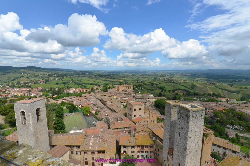 190: Carnival Sunshine Cruise, Livorno, San Gimignano, View from the top of Torre Grosso, the Bell Tower, 