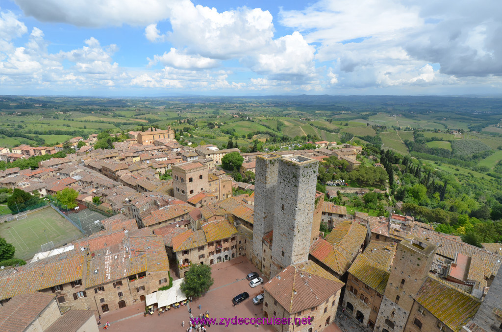 207: Carnival Sunshine Cruise, Livorno, San Gimignano, View from the top of Torre Grosso, the Bell Tower, 