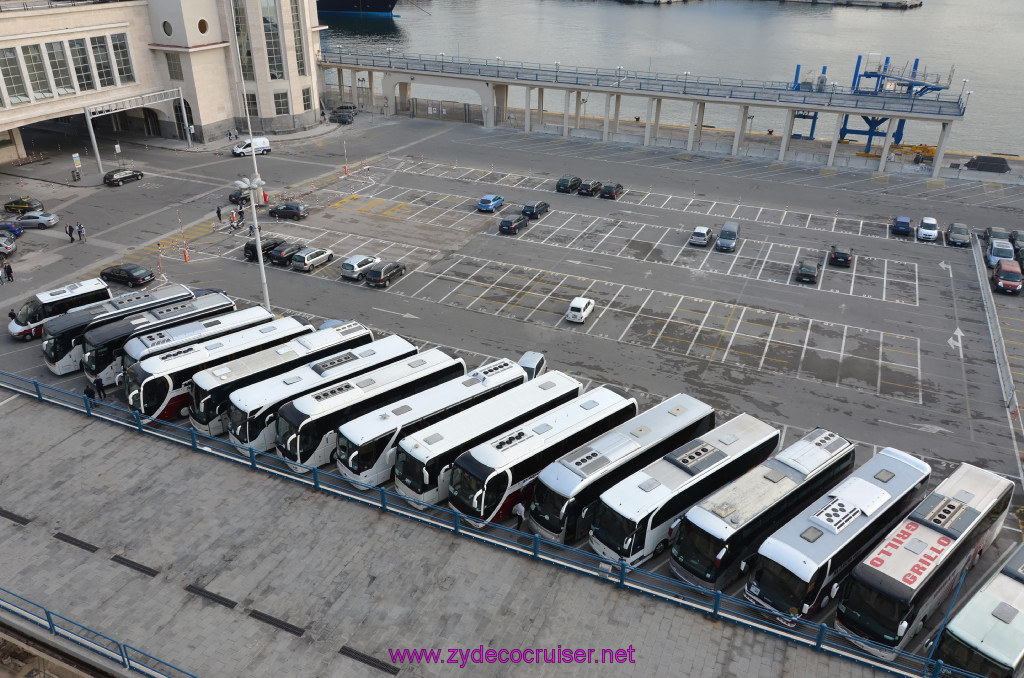 009: Carnival Sunshine Cruise, Naples, Arriving in Naples, Tour Buses, 