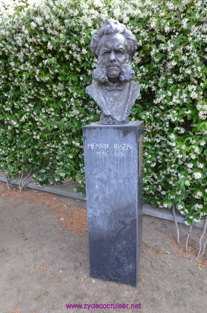 115: Carnival Sunshine Cruise, Naples, Leisurely Sorrento Tour, Bust of a famous playwright, Henrik Ibsen, 