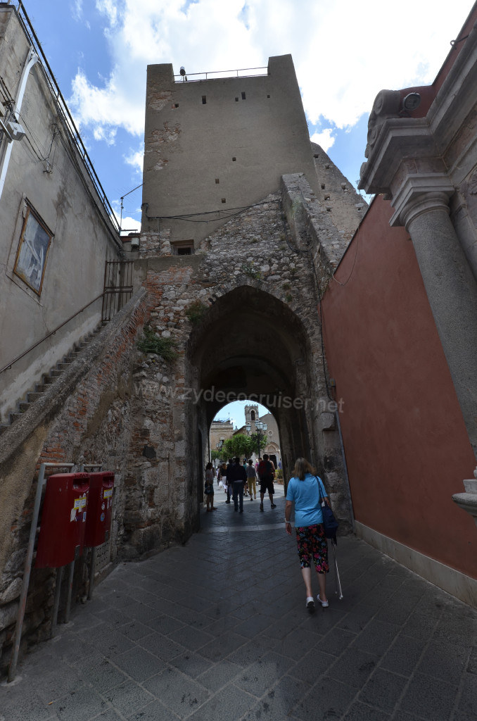 048: Carnival Sunshine Cruise, Messina, Taormina on Your Own tour, Back of the Clock Tower