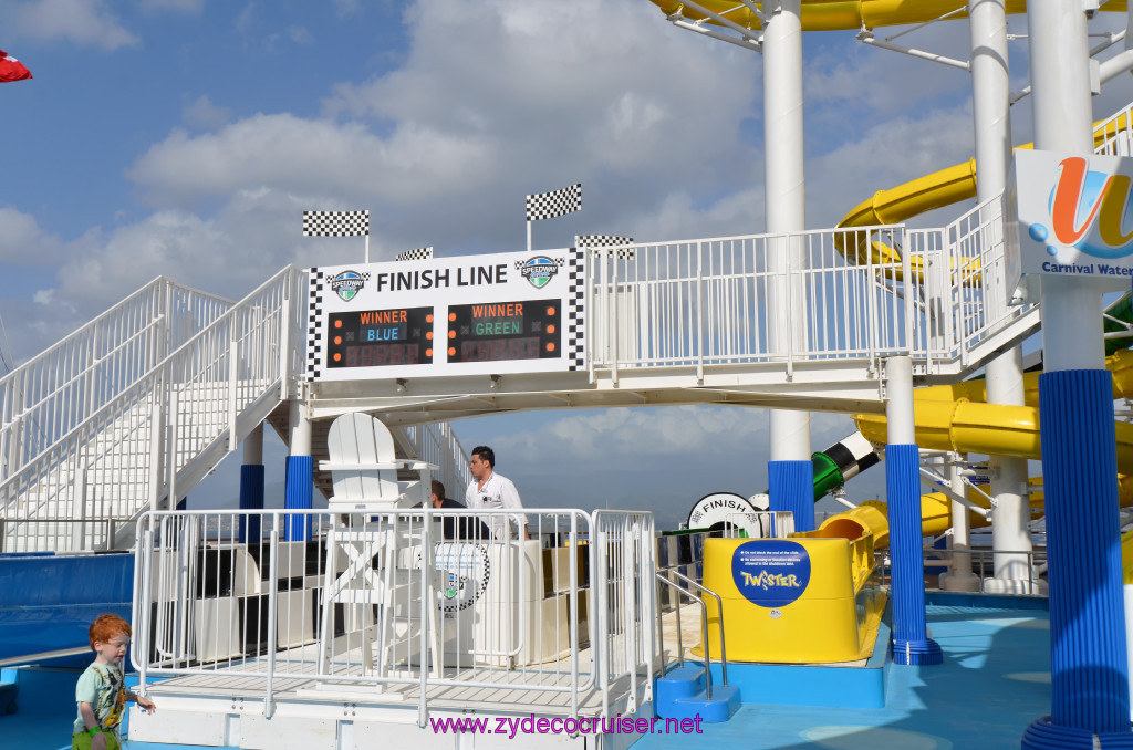 219: Carnival Sunshine Cruise, Messina, Waterslide Finish Line, 