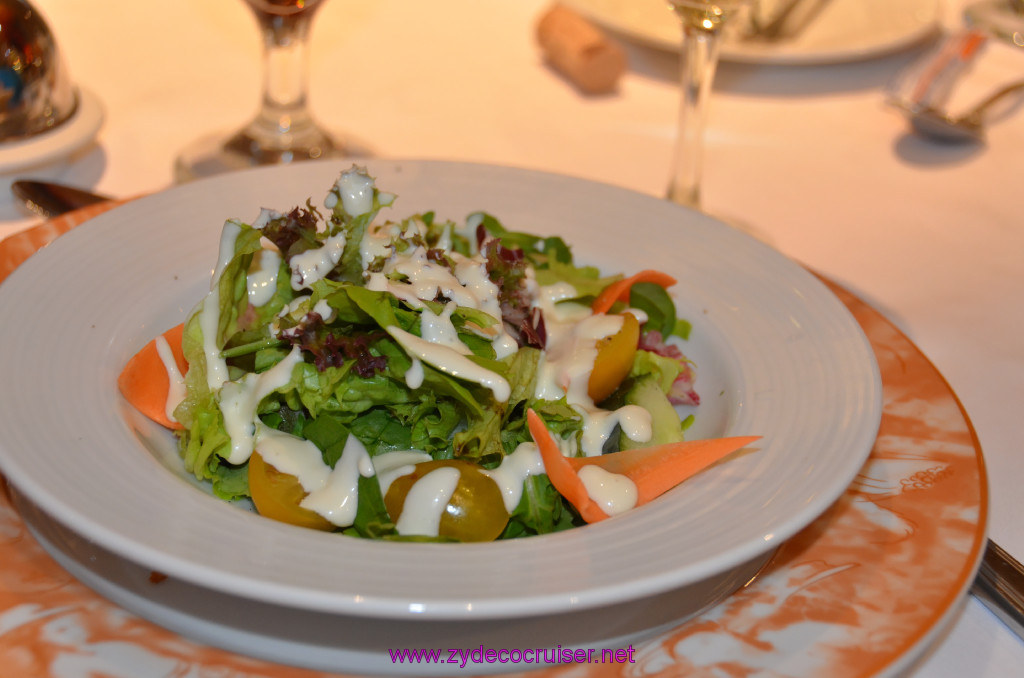 035: Carnival Sunshine, MDR Dinner, California Spring Mix and Cherry Tomatoes with Blue Cheese,  