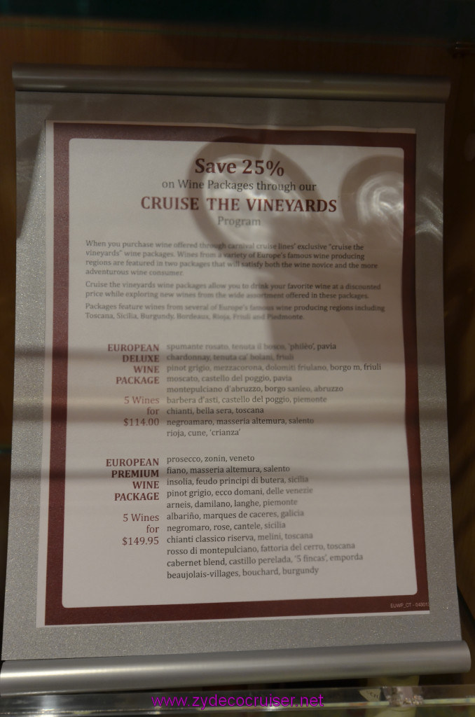 050: Carnival Sunshine Cruise, Fun Day at Sea, Cherry on Top, Cruise the Vineyards, 