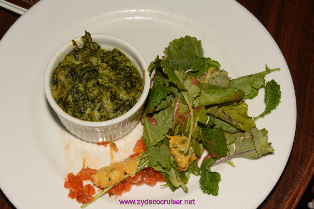 258: Carnival Triumph Journeys Cruise, Grand Cayman, MDR Dinner, Blue Cheese and Spinach Soufflé, 