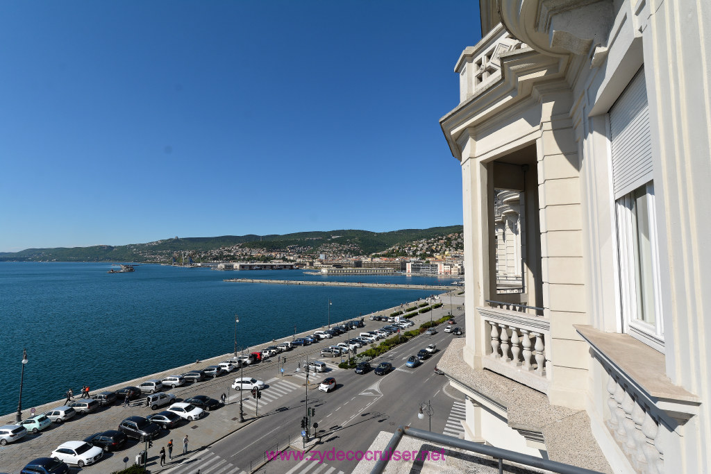 037: Carnival Vista, Pre-cruise, Trieste Hotel, Savoia Excelsior Palace, Our view from the room, 