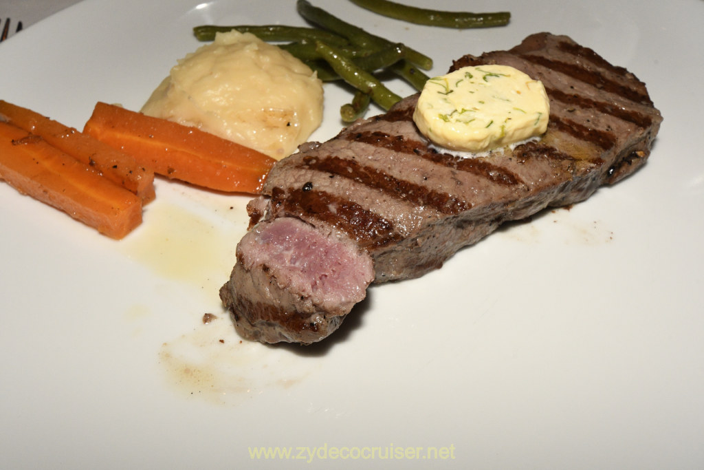 019: Celebrity Infinity Antarctica Cruise, Grilled NY Sirloin Steak,