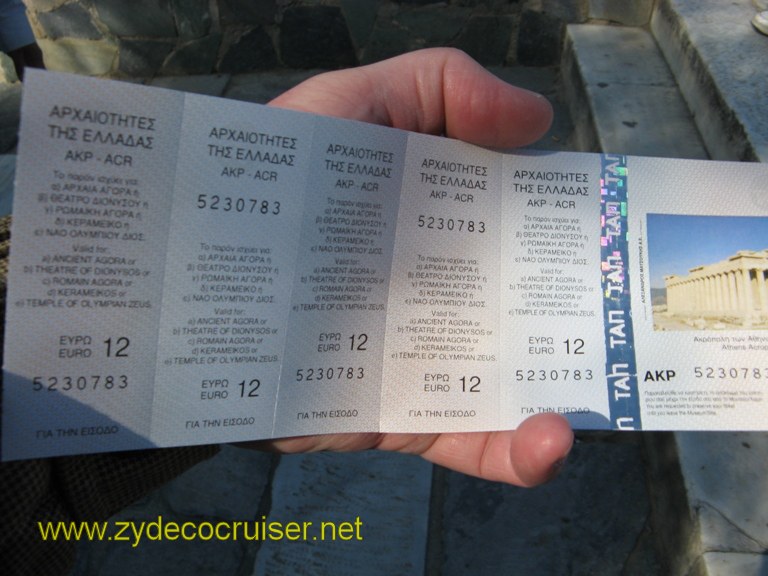 010: Carnival Freedom, Athens, Greece - Acropolis ticket
