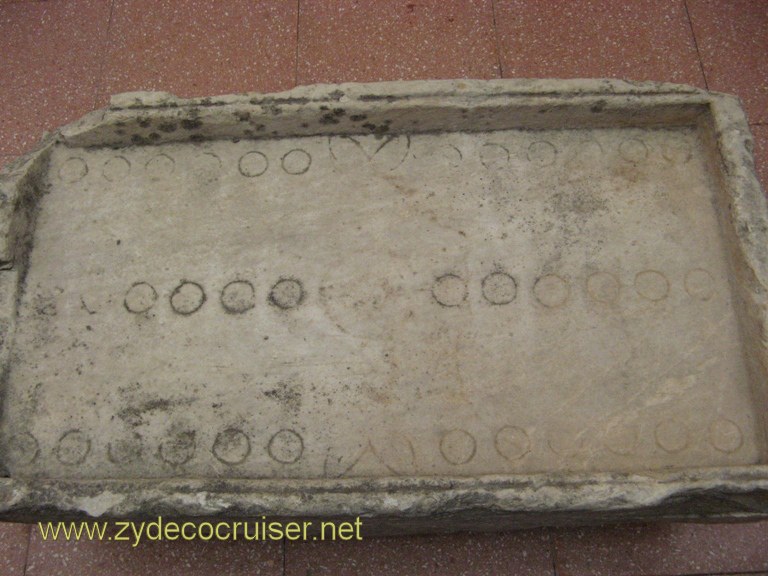 152: Carnival Freedom, Izmir, Ephesus Museum, early backgammon board