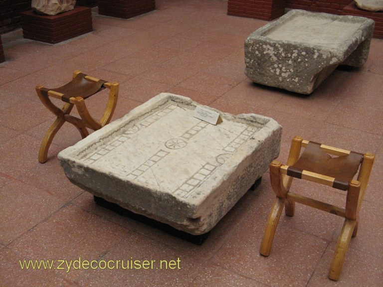 154: Carnival Freedom, Izmir, Ephesus Museum, early backgammon