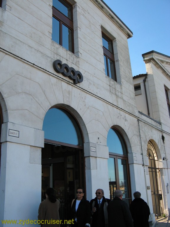013: Carnival Freedom Inaugural, Venice, At Piazzale Roma there is a COOP grocery store that is open 7 days