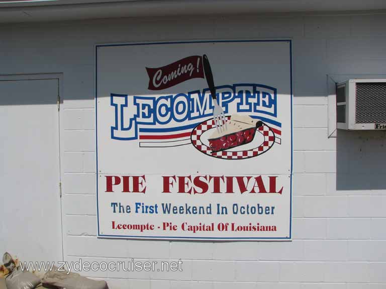 12: Coming! Lecompte Pie Festival, The First Weekend in October, Lecompte - Pie Capital of Louisiana