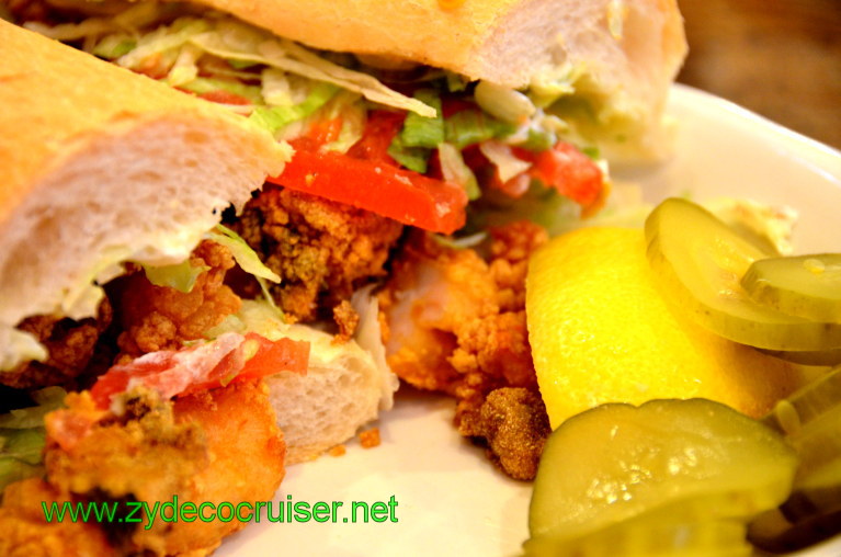 063: Baton Rouge Trip, March, 2011, New Orleans, Mandina's Restaurant, Half Shrimp Half Oyster Poboy