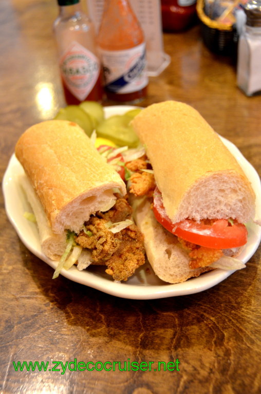 064: Baton Rouge Trip, March, 2011, New Orleans, Mandina's Restaurant, Half Shrimp Half Oyster Poboy