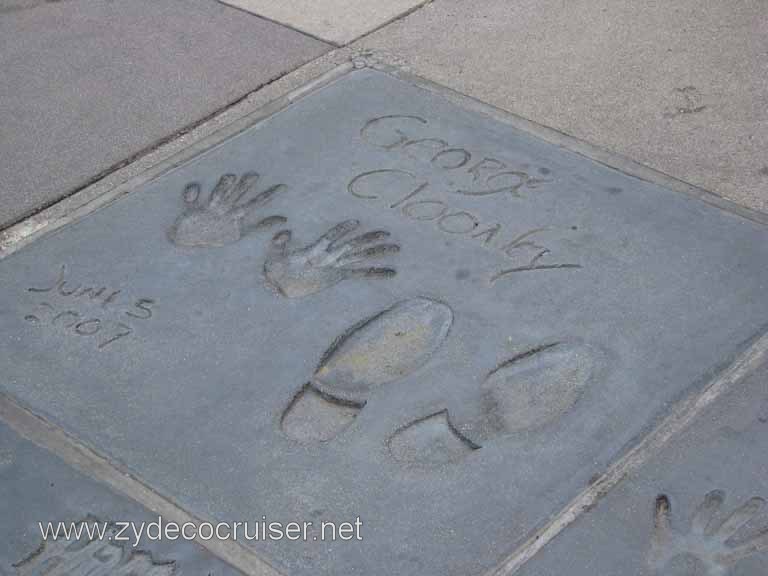 097: Carnival Pride, Long Beach, Sunseeker Hollywood/Los Angeles & the Beaches Tour: Grauman's Chinese Theatre, George Clooney prints