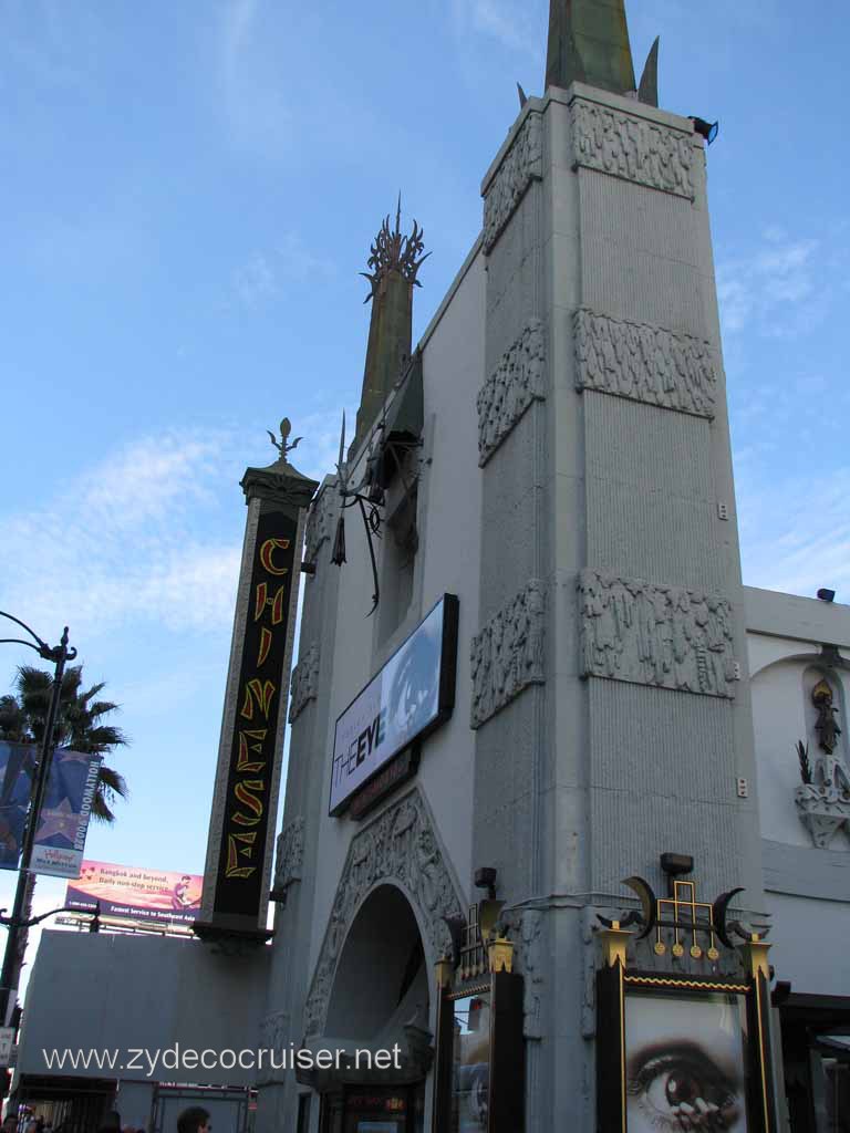 114: Carnival Pride, Long Beach, Sunseeker Hollywood/Los Angeles & the Beaches Tour: Grauman's Chinese Theatre