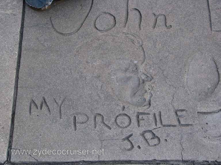 134: Carnival Pride, Long Beach, Sunseeker Hollywood/Los Angeles & the Beaches Tour: Grauman's Chinese Theatre, John Barrymore profile