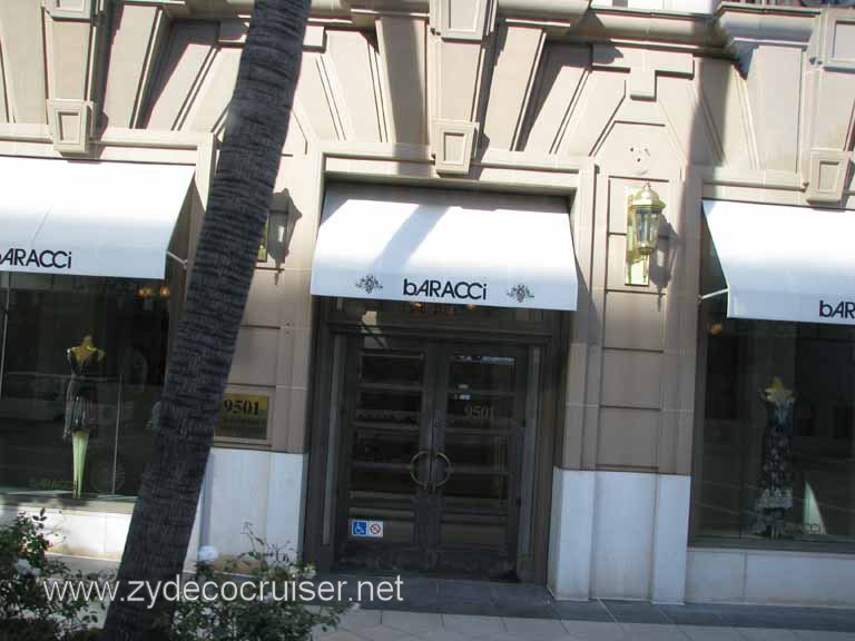 229: Carnival Pride, Long Beach, Sunseeker Hollywood/Los Angeles & the Beaches Tour: Rodeo Drive, bARACCi