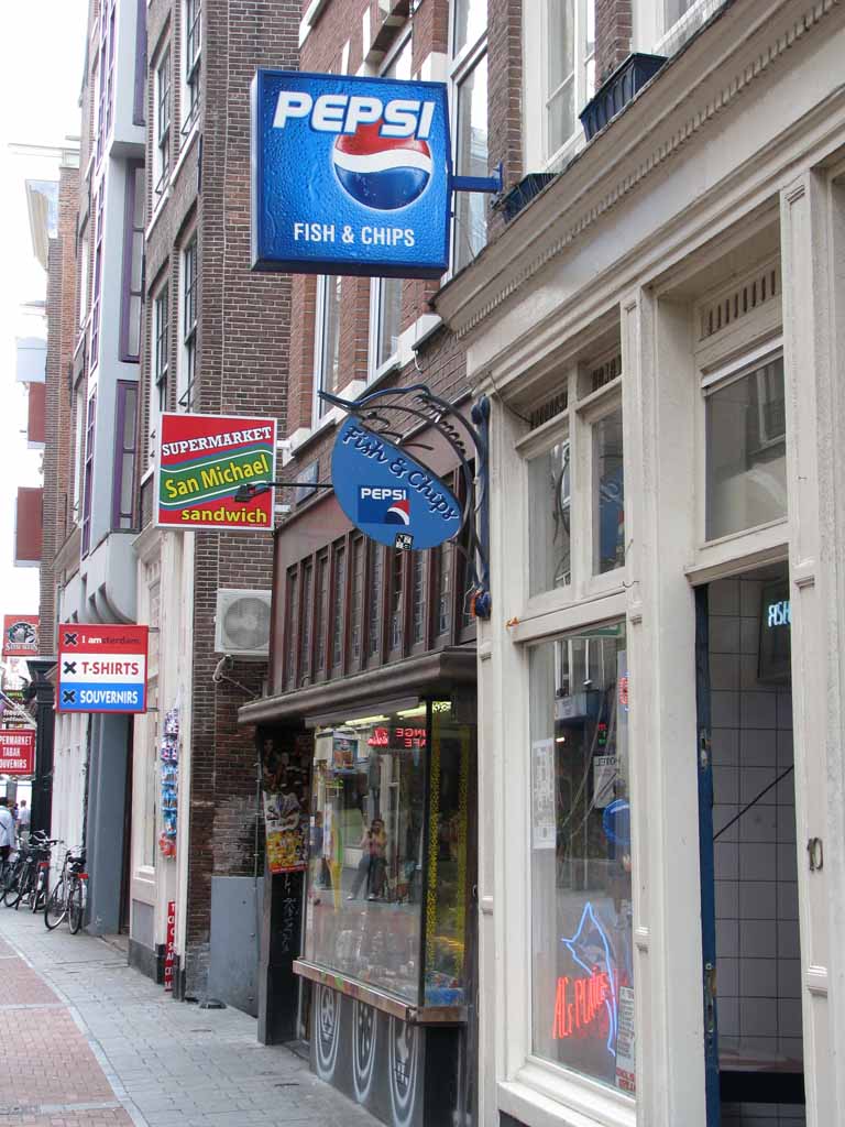212: Carnival Splendor, Amsterdam, July, 2008, Supermarket San Michael sandwich, Fish & Chips