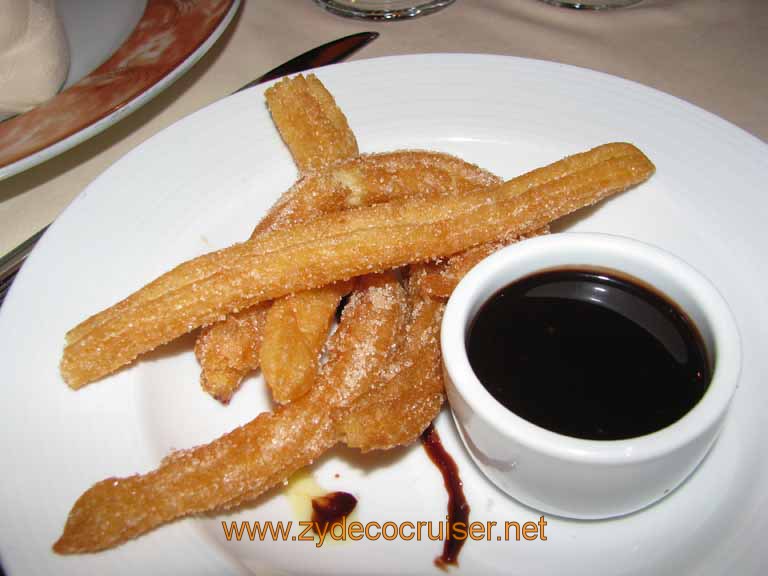 311: Carnival Splendor, South America Cruise, Buenos Aires, MDR Dinner, Churros Con Chocolate