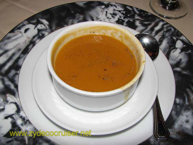 West Indian Roasted Pumpkin Soup, Carnival Splendor