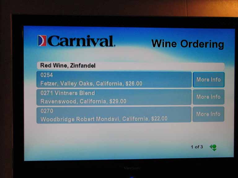 016: Carnival Splendor 2009 TV Wine List, 
