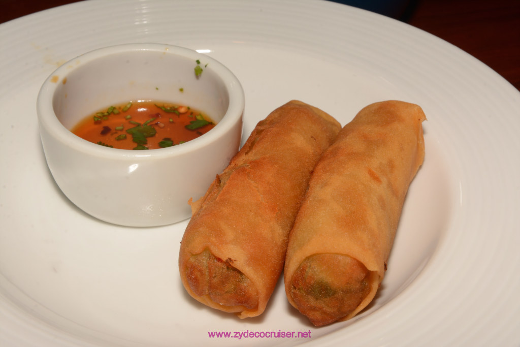 020: Carnival Glory, Day 3 MDR Dinner - Vegetable Spring Rolls