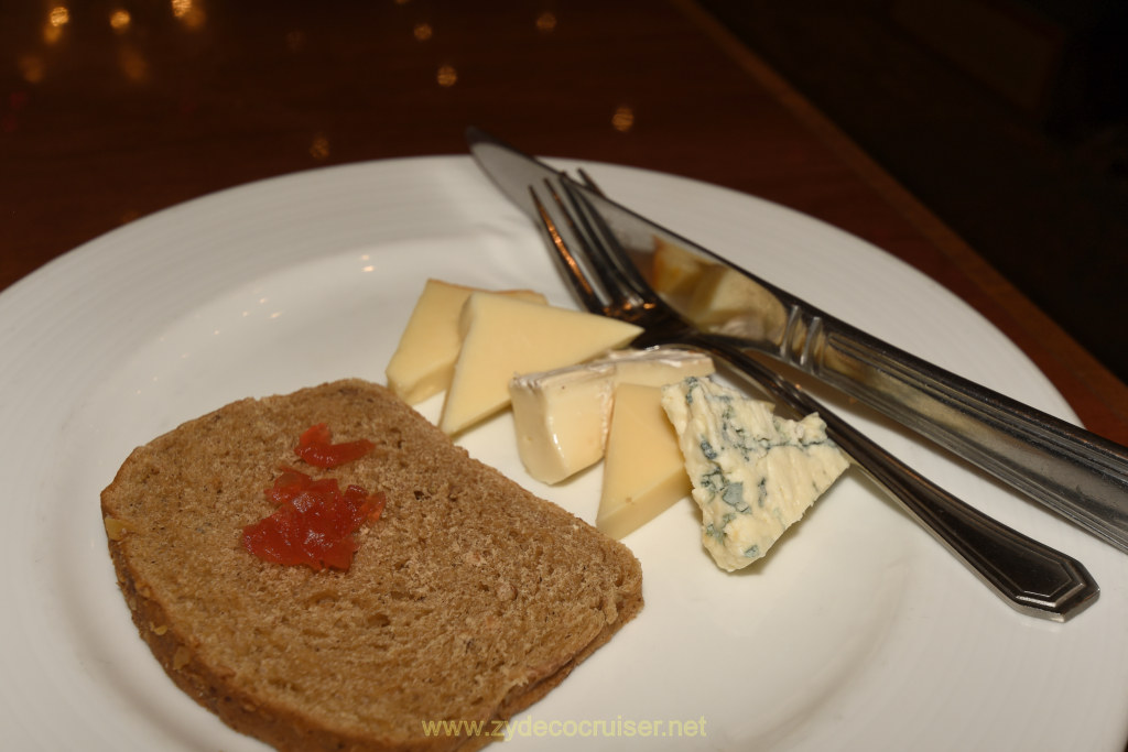 068: Carnival Legend Mediterranean Cruise, Sea Day 1, MDR Dinner, Cheese Plate