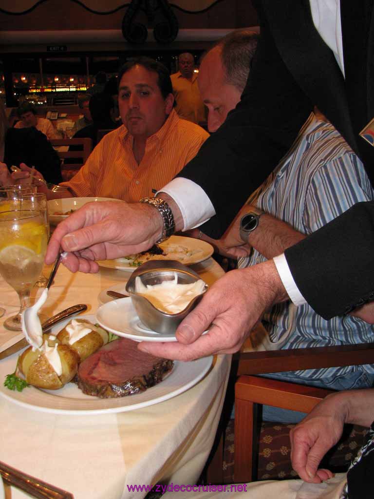 Carnival's Senior Maitre d' Ken Byrne and Elizabeth's potato